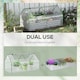 image 3 of Outsunny Raised Garden Bed Planter Box with Greenhouse, Large Window, Clear