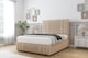 image 2 of Sloomy Kingsley Pebble Plush Divan Bed With Mattress No Drawers With 54" Floor Standing Headboard & 12" Matching Footboard 6' Super King | Brown | Pebble | Super King | 1