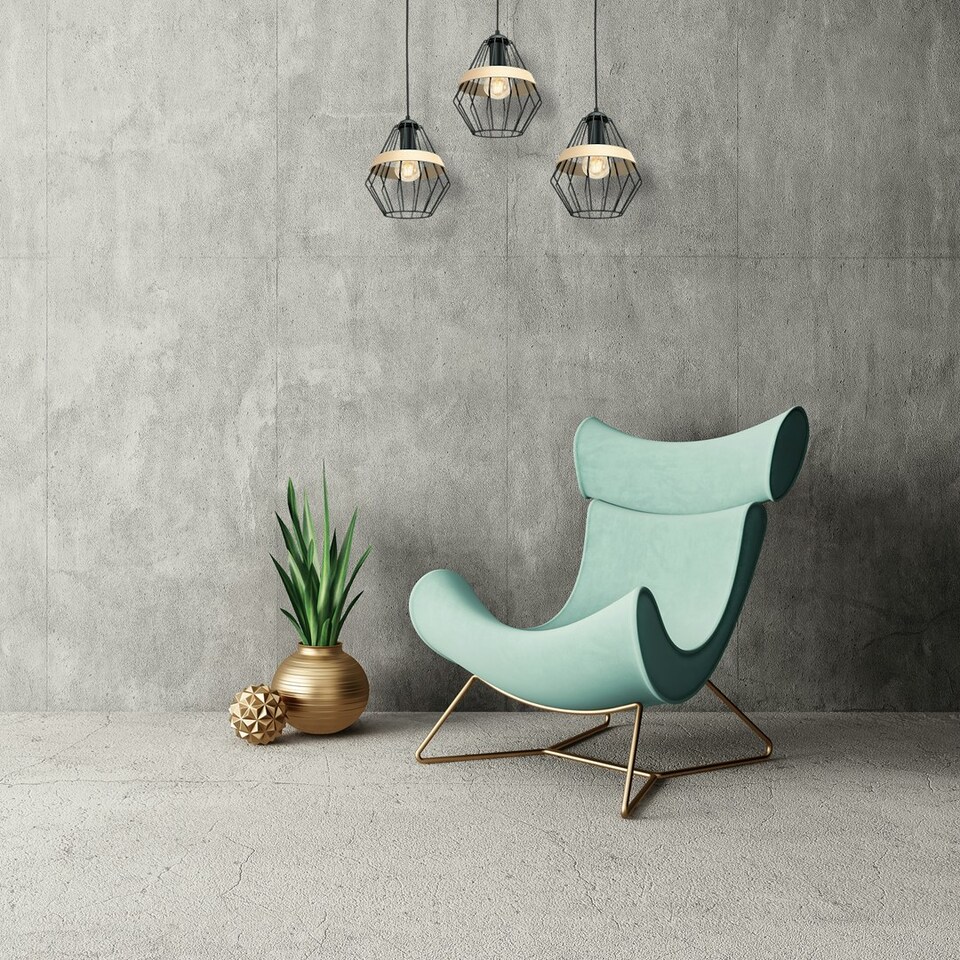 image 1 of Milagro Pendant Lamp Cliff Black 3XE27