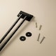 image 4 of Cosmic Swivel Double Towel Rectangular Rail with Black Matt Finish for Bathroom