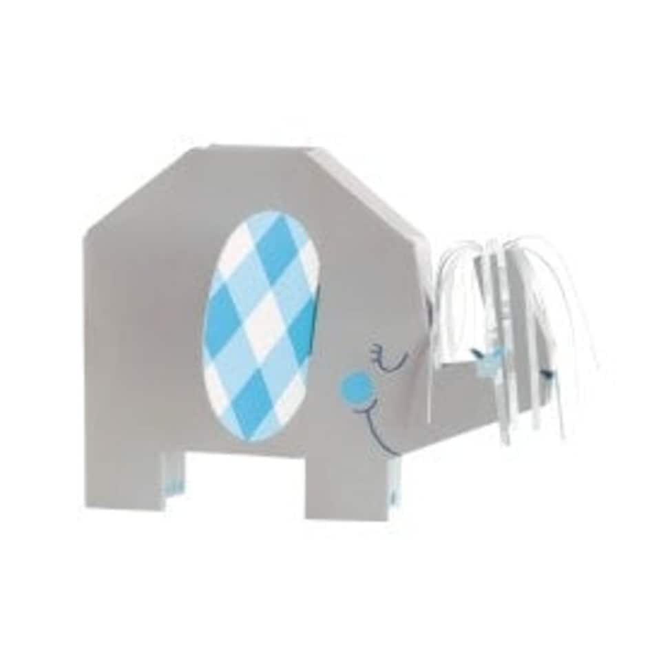 image 1 of Blue Floral Elephant Folded Centerpiece Decoration