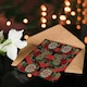 image 4 of G A Audsley Art Card Japanese Red Fan Floral Pattern
