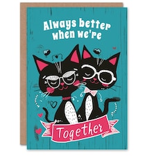 Always Better To Get Love Cats Anniversary Valentines Her Wife Card