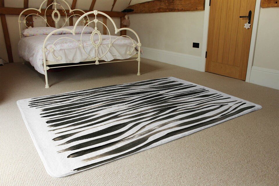 image 1 of Zebra Stripes Designer Rug | Multi
