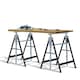 image 7 of 2x Adjustable Builder DIY Carpentry Work Bench Saw Horses | Black