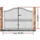 image 3 of Corfe Premium Spear Top Tall Bow Top Double Estate Gate - Steel - Fits Gap 3048 mm x 2083 mm High - Electro Galv./Black Black