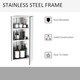 image 6 of HOMCOM Stainless Steel Wall mounted Bathroom Corner Mirror Storage Cabinet Single Door 300mm (W)