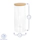 image 4 of Harbour Housewares 2pc Reusable Plastic Bathroom Canister Set with Bamboo Lid