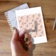 image 2 of Floral Baby Pink Stripes Square Stickers 95mm - Sheet of 4