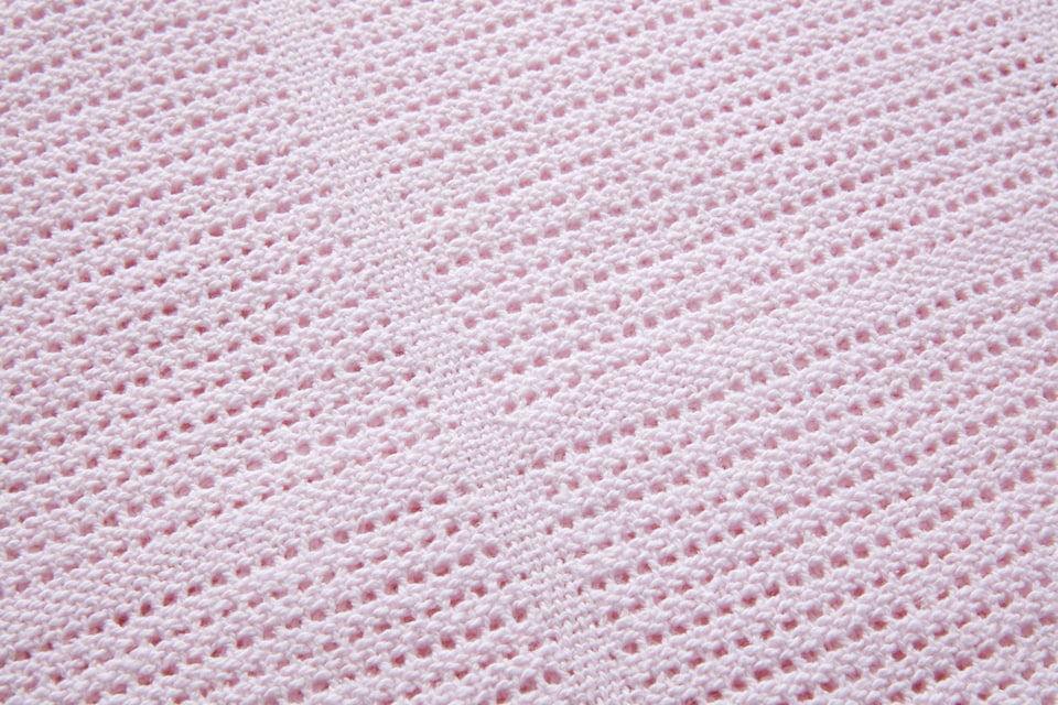image 1 of Clair De Lune Cellular Blanket Pink | Pink