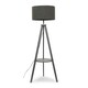 image 3 of ValueLights Morrigan Grey Boucle Shade Grey Tripod Floor Lamp & Bulb Grey