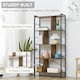 image 3 of HOMCOM Industrial Storage Shelf Bookcase Closet Floor Standing Display Rack