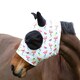 image 2 of Hy Flamingo Lycra Horse Fly Mask - White/Pink - Cob