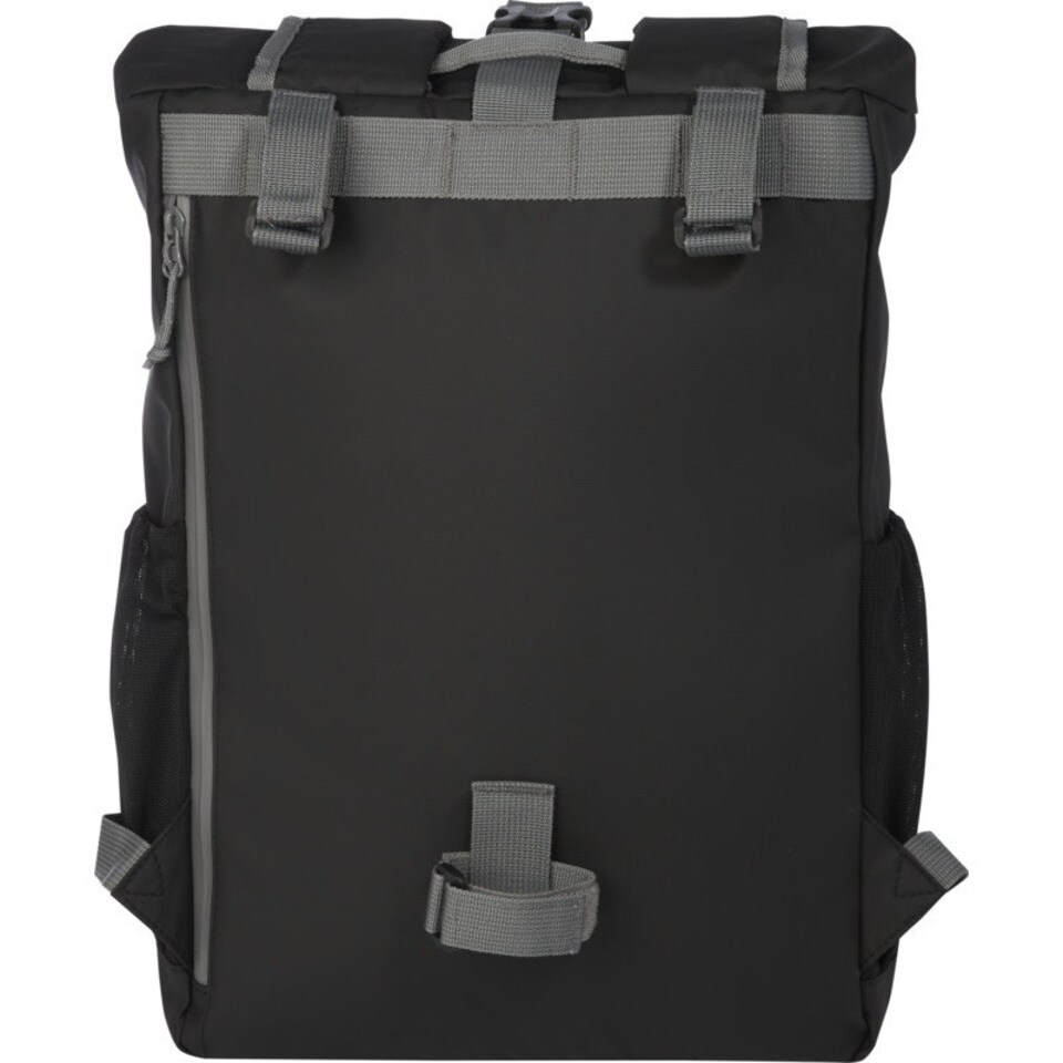 image 1 of Aqua Roll Top Recycled Water Resistant 20L Bike Bag - Solid Black - One Size