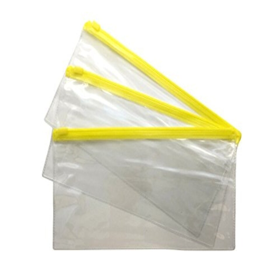image 1 of Pack of 12 DL Yellow Zip Zippy Bags