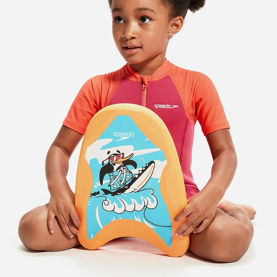image 1 of Speedo Childrens/Kids Penguin Swimming Float - Orange/Blue - One Size