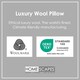 image 7 of Homescapes Premium Wool Pillow with Quilted Case, 19 x 29" White