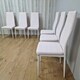 image 5 of Dining Chairs Set of 6 Pink Leather Kitchen Chairs Pink