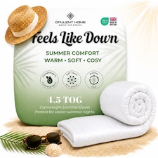 Opulent Home Premium 4.5 Tog Lightweight Summer Duvet - Anti-Allergy Hypoallergenic Hollowfibre Quilt