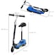 image 7 of HOMCOM Foldable Scooter 120W w/ Adjustable Height and Brake, Blue