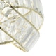 image 3 of Modern Three Ring Gold Pendant Shade with Transparent Acrylic Prisms Gold