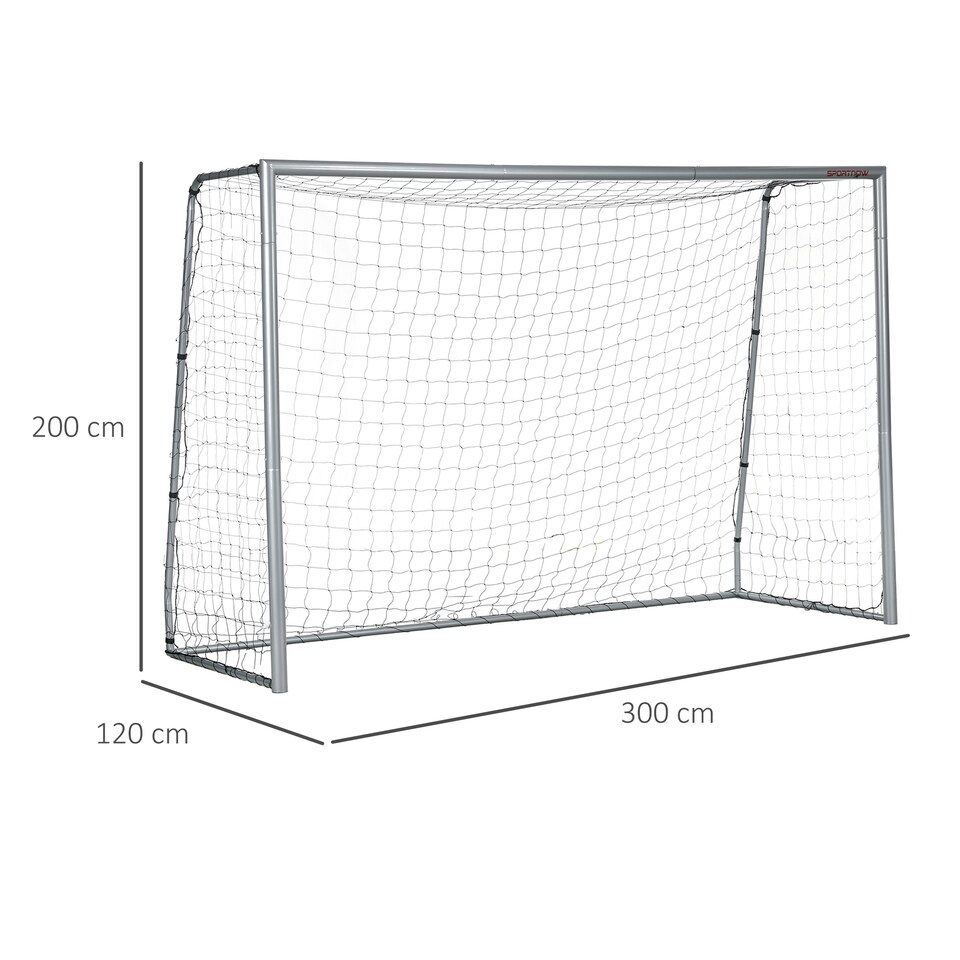 image 1 of SPORTNOW 10ft x 6.5ft Football Goal, Football Net for Garden, Training Goal with Ground Stakes, Steel Frame