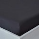 image 1 of Homescapes Black Egyptian Cotton Fitted Sheet 200 TC, Small Double | Blue | One Size