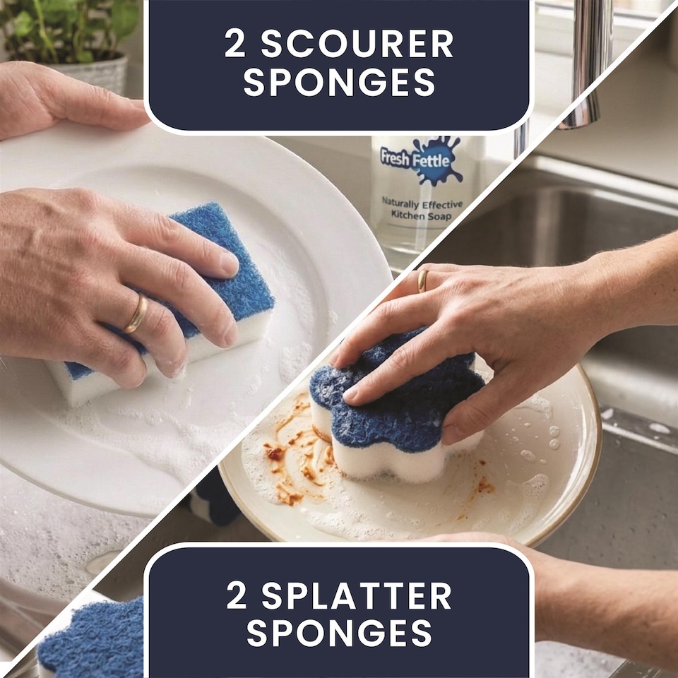 image 1 of All-in-one cleaning bundle with essential tools Includes scourers, cloths, brushes and caddy