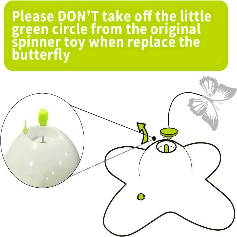 image 1 of All For Paws 6 Pack Interactive Cat Butterfly Flutter Replacements