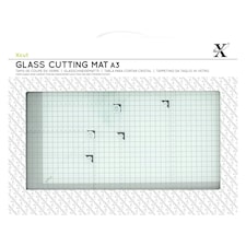 Xcut Tempered Glass Cutting Mat, Black & White, A3