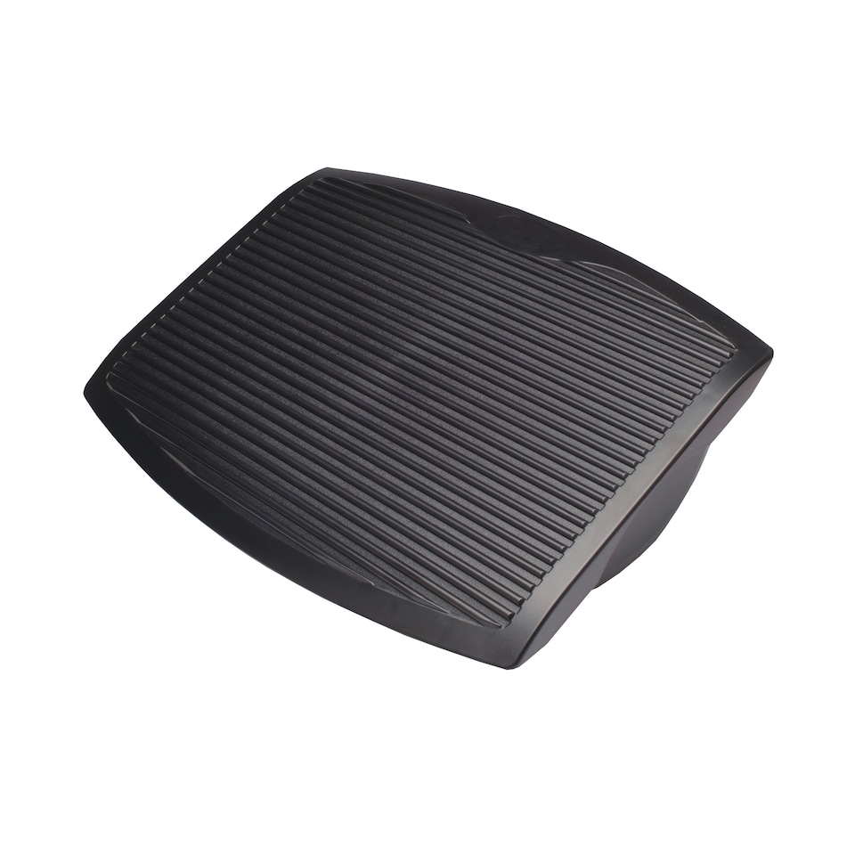 image 1 of Contour Ergonomics Rocking Footrest Black Adjustable Rocking Office Foot Rest Anti-Slip