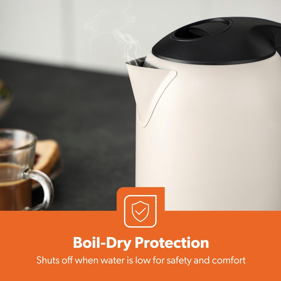 image 1 of GEEPAS Electric Kettle | 1.8L Cordless Stainless Steel Jug Kettle with LED Indicator for Hot Water Tea Coffee