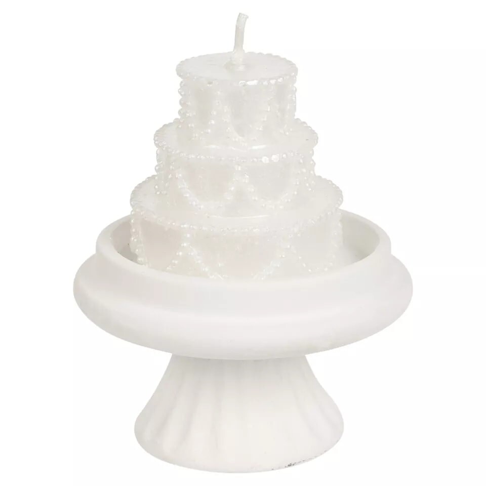 image 1 of 3 Tier Wedding Cake Candle | White | 4