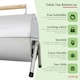 image 2 of Oypla Portable Camping Stainless Steel Barrel BBQ Charcoal Barbecue Table Top