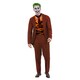 image 2 of Modern Trickster Clown Burgundy Suit Fancy Dress Costume Adult Mens Medium