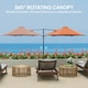 image 4 of Outsunny 2.5M Offset Roma Patio Umbrella W/ 360° Rotation, Orange Orange