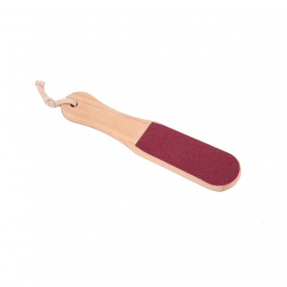 image 1 of Oypla Double Sided Wooden Hard Skin Remover Pedicure Foot File
