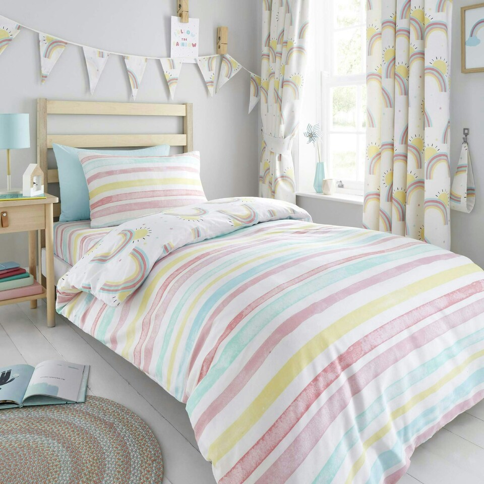 image 1 of Rainbows Duvet Cover Set - Double - Multi | Multi | Double