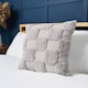 image 1 of BHS Cotton Tufted Checkerboard Cushion, Grey | Grey | Grey | 45 x 45cm | 1