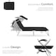 image 3 of Sun Loungers Set of 2 - foldable, sunroof, 4-step backrest, head cushion | Black | black | 2