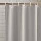 image 2 of Catherine Lansfield Timeless Stripe Shower Curtain | Cream | Natural | One Size