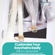 image 4 of 25mm Lanyard Keychain Hardware Fob Key Ring with Ring Clamps - 5pcs