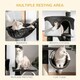 image 8 of PawHut Kitten Tower Adjustable 240-260cm, Scratch Posts, Houses, White
