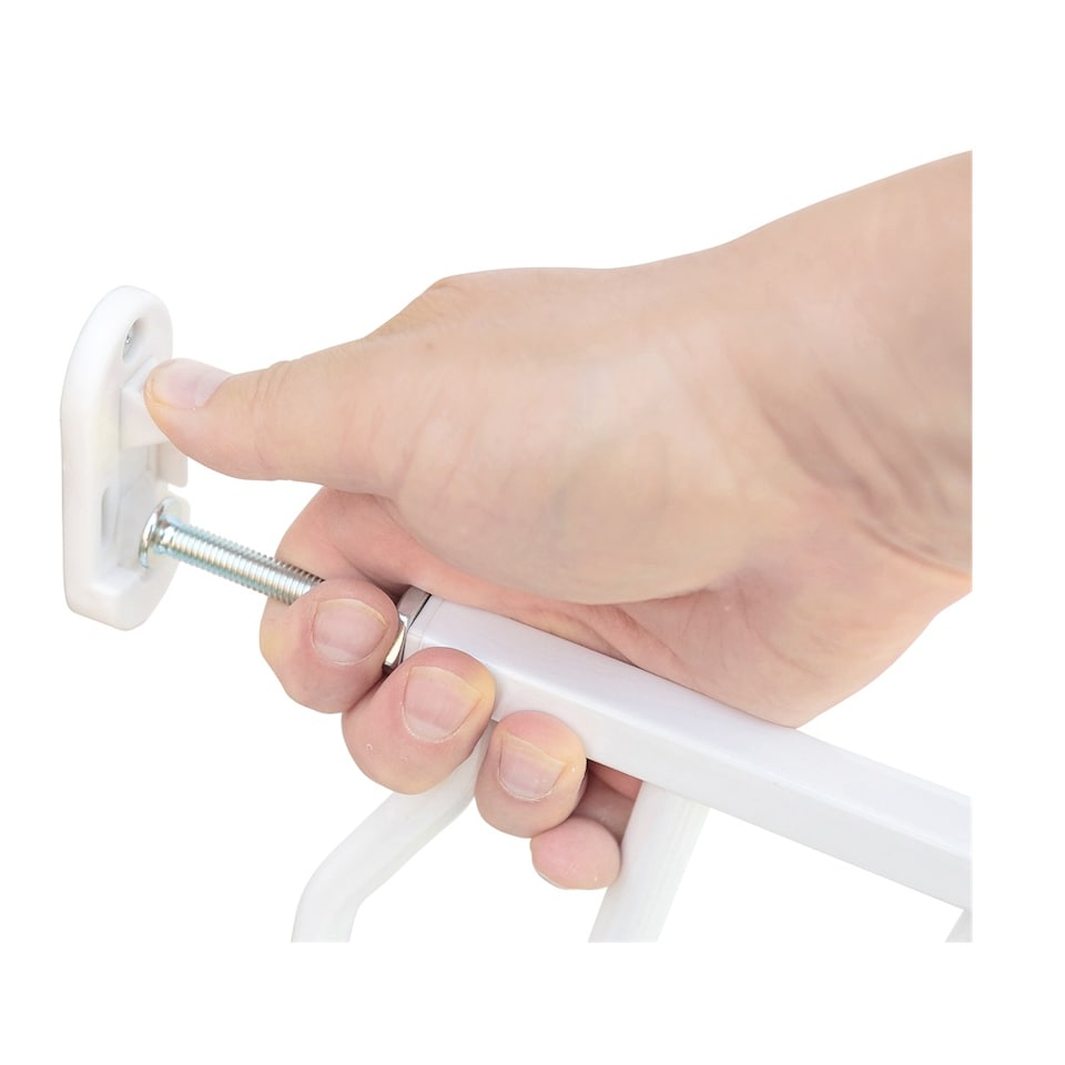 image 1 of Safetots Extra Tall Eco Screw Fit Baby Gate, White, 70cm - 80cm, Extra Tall Gate 100cm in Height, Stair Gate for Baby