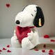 image 5 of Steiff Snoopy Red Love Heart Soft Toy | White | Red Heart