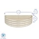 image 7 of Harbour Housewares Raised Garden Beds - 2x Anthracite Semi-Circle Bottomless Galvanised Steel Metal Planter Box 120 x 60cm