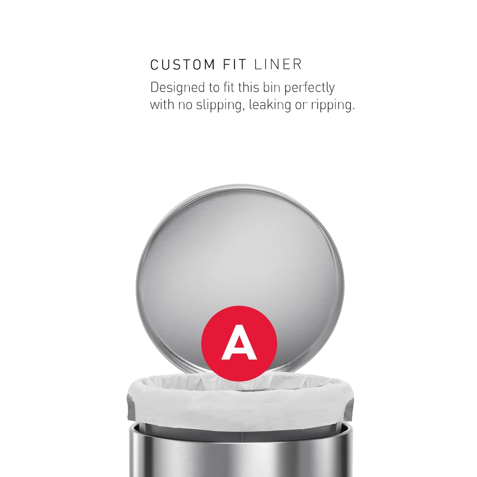 image 1 of Simplehuman 55L Rectangular Pedal bin & 4.5L Round Bathroom Pedal Bin, Brushed Stainless Steel (2 pack bundle)