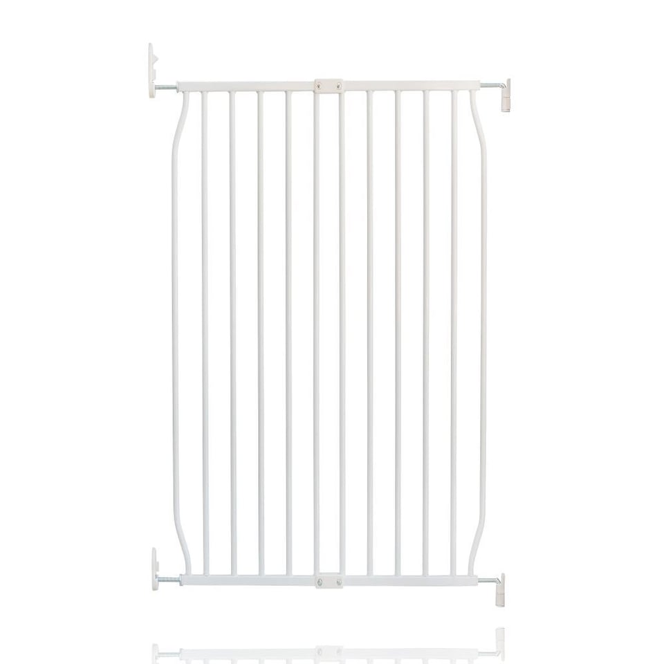 image 1 of Safetots Extra Tall Eco Screw Fit Baby Gate, White, 70cm - 80cm, Extra Tall Gate 100cm in Height, Stair Gate for Baby