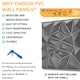 image 9 of NOVECRAFTO Diamond Effect 3D Wall Panels – 6 Sheets Covering 1.5 sqm (16.15 sqft) – Matte Interior PVC Cladding Tiles – 19.6"x19.6" Diamond Design Grey Silver 