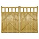 image 3 of Quorn Tall Double Garden Gate - Pressure Treated Scandinavian Redwood - W3000 x H1800 mm Brown